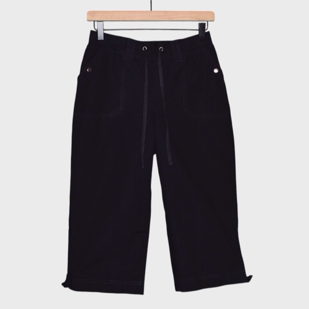 Karen Scott Petite Cotton Drawstring Capri Pants